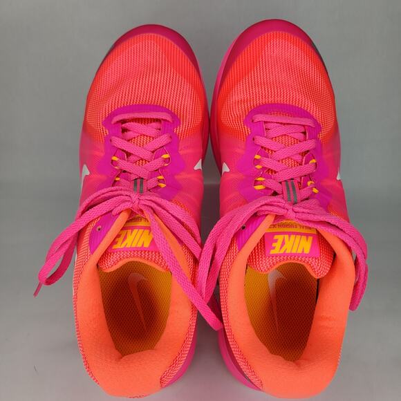 Nike Dual Fusion X2 Running Shoes NEW NEON Pink White Mango Women's US Size 9 - Picture 6 of 14